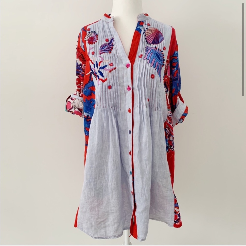 Antica Sartoria Giacomo Cinque Linen Tunic Dress